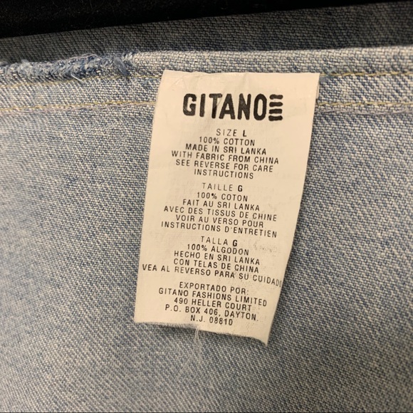 Vintage 1990s Gitano Denim Jean Vest Jacket LRG - Picture 4 of 10